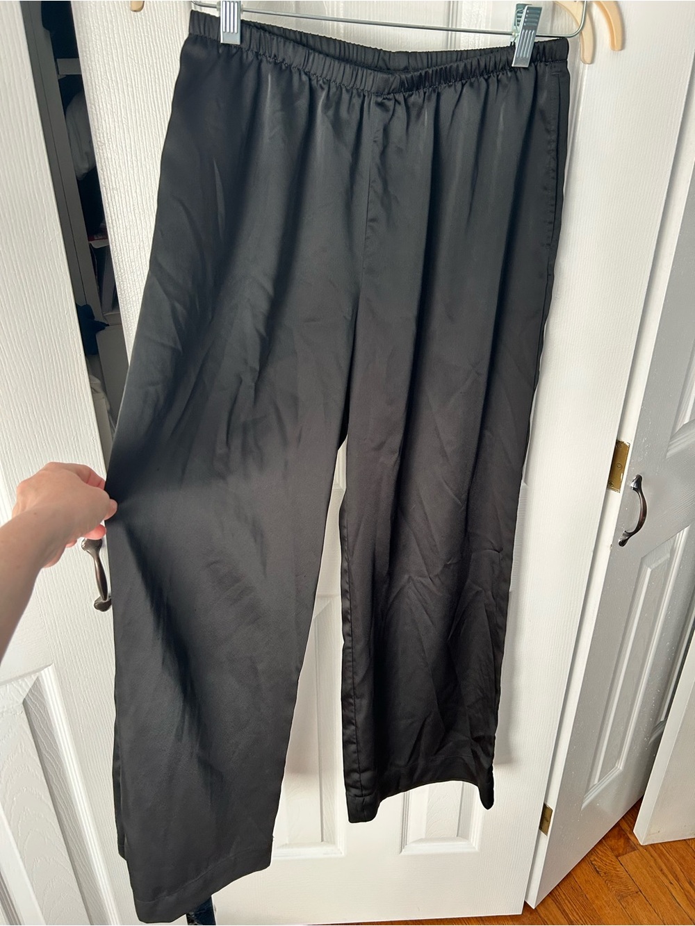 a new day Black Elastic-Waist Wide-Leg Pants